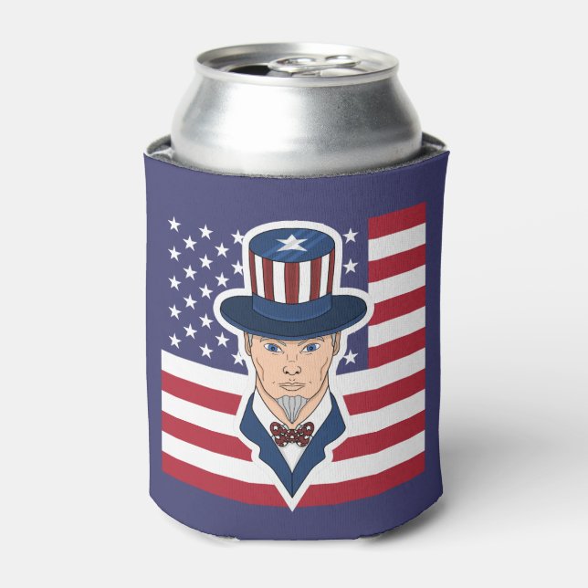 Enfriador De Latas Tío Sam personalizado (Lata Anverso)