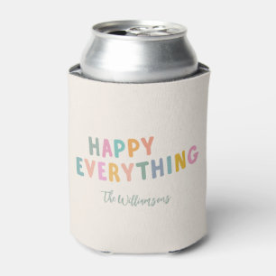 Enfriador De Latas Tipografía Colorida y Bonita Feliz Todo Personaliz