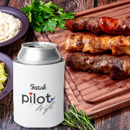 Enfriador De Latas Tipografía de esposas piloto y avión simple, Minim