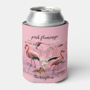 Enfriador De Latas Tipografía de flamingo rosa   Personalizado