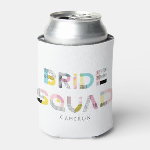 Enfriador De Latas Tipografía de patrón colorido Escuadrón de novias