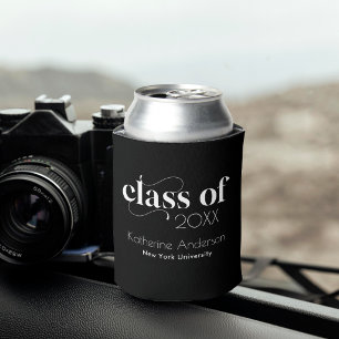 Enfriador De Latas Tipografía elegante negra moderna para fiesta de g