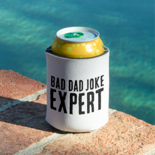 Enfriador De Latas TIPOGRAFÍA NEGRITA DE Experto en Chiste de Papá Ma