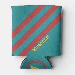 Enfriador De Latas Tiras de arrecife de Ruby con nombre