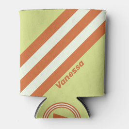 Enfriador De Latas Tiras de cactus del desierto retro con nombre