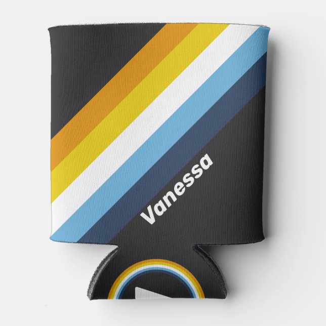 Enfriador De Latas Tiras de caídas nocturnas de carbón con nombre (Anverso)