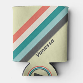 Enfriador De Latas Tiras de Pistachio Vintage con nombre