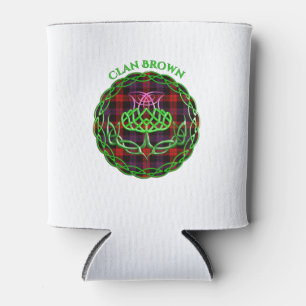 Enfriador De Latas Tístol celta de Tartán escocés marrón