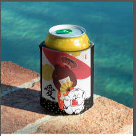 Enfriador De Latas Toallas de cocina KOKESHI LOVE Chow dog heart