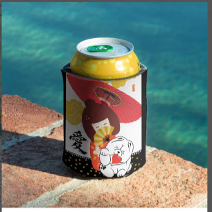 Enfriador De Latas Toallas de cocina KOKESHI LOVE Chow dog heart