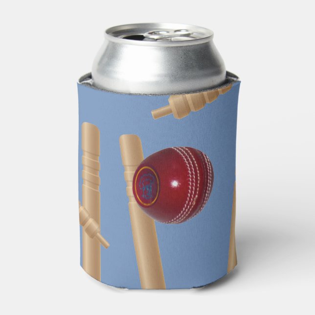 Enfriador De Latas Tocando En El Cricket, (Lata Anverso)