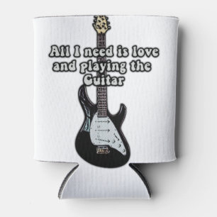 Enfriador De Latas Todo lo que necesito es amor y tocar la guitarra.