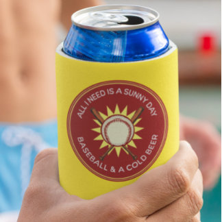 Enfriador De Latas Todo lo que necesito es un día soleado, béisbol, c