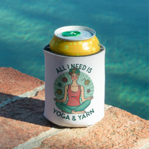 Enfriador De Latas Todo lo que necesito es yoga y frases de yarne