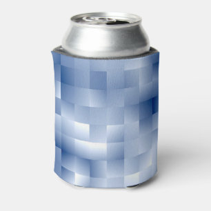 Enfriador De Latas Tonos azules de ensueño en un patrón cuadrado