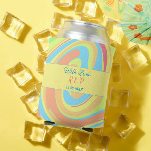 ENFRIADOR DE LATAS TORBELLINO DE PASTEL RETRO AGREGAR NOMBRE LETRA FE