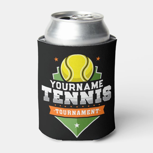 Enfriador De Latas Torneo Personalizado de NOMBRE para Jugador de Ten (Lata Anverso)