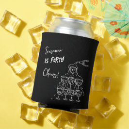Enfriador De Latas Torre de champán funky cumpleaños 40 años