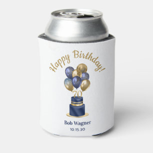 Enfriador De Latas Torta de globos azules para el 70 cumpleaños