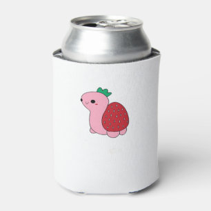 Enfriador De Latas Tortuga de fresa de rubefacción rosa suave T-Shi c
