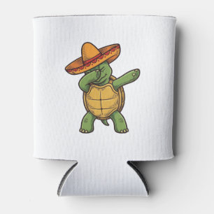 Enfriador De Latas Tortuga haciendo dabbing Sombrero Diseño Vector Vi