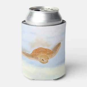 Enfriador De Latas Tortuga marina bajo el agua.