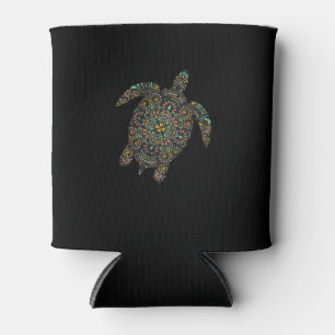 Enfriador De Latas Tortuga marina tribal hawaiana