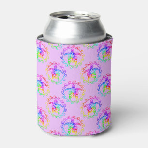 Enfriador De Latas Tortuga tribal de tinte Moari Sun Pink
