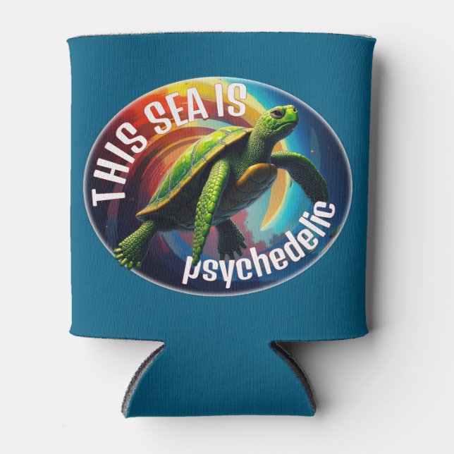 Enfriador De Latas Tortuga verde flotando en el plano astral (Anverso)