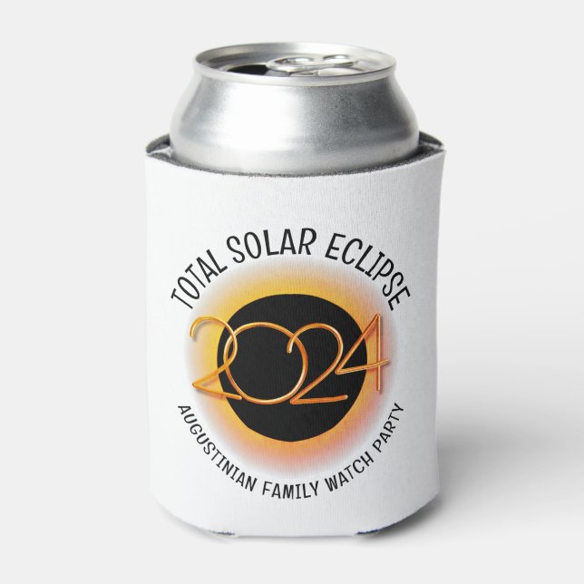 Enfriador De Latas TOTAL DE ECLIPSE SOLAR 2024 personalizado (Lata Anverso)