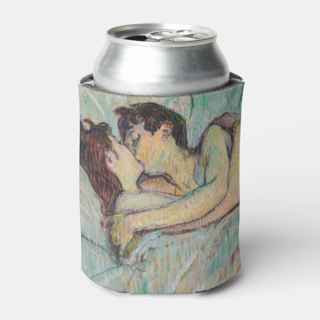 Enfriador De Latas Toulouse-Lautrec - En La Cama, El Beso (Lata Anverso)