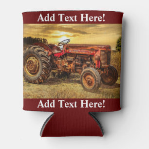 Enfriador De Latas Tractor de la granja del tractor rojo Tractor vint