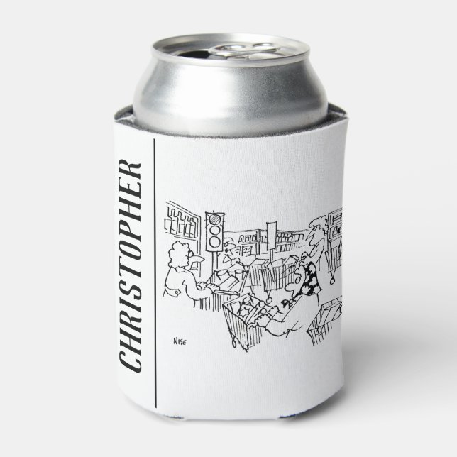 Enfriador De Latas Tráfico de luces en un supermercado (Lata Anverso)