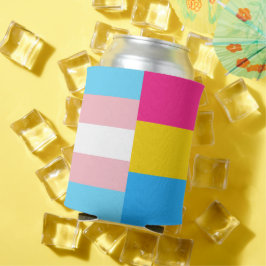 Enfriador De Latas Transgender Pansexual Dual Pride Flag