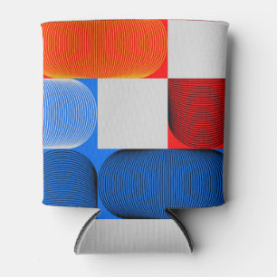 Enfriador De Latas Transición geométrica: patrón vintage abstracto.