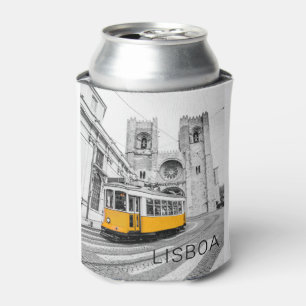 Enfriador De Latas Tranvía retro de Lisboa Calle Portugal Vintage