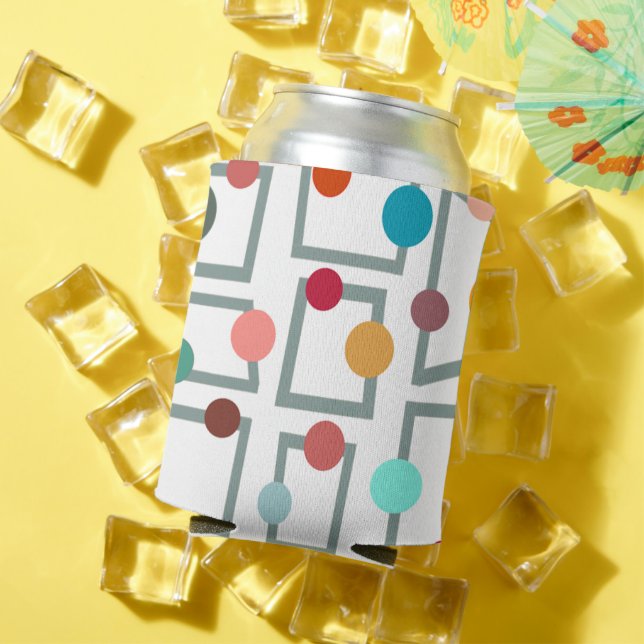 Enfriador De Latas Trapezoides y círculos modernos de mediados de sig (Verano in situ)