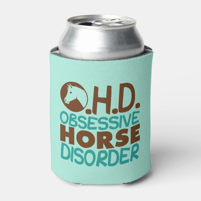 Enfriador De Latas Trastorno obsesivo del caballo (Lata Anverso)