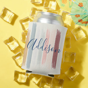 Enfriador De Latas Trazos de pincel pastel personalizados