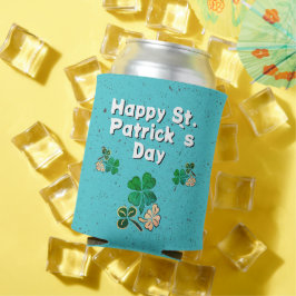 Enfriador De Latas Trebol de Trébol Moderno Feliz Día de San Patricio