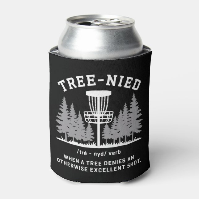 Enfriador De Latas Tree Nied Disc Golf Funny Stupid Tree-nied  (Lata Anverso)