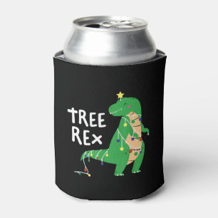 Enfriador De Latas Tree Rex Funny Navidades Tyrannosaurus Rex Dinosau