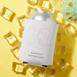 Enfriador De Latas Treinta, Flirty Thriving Modern Pink 30 cumpleaños