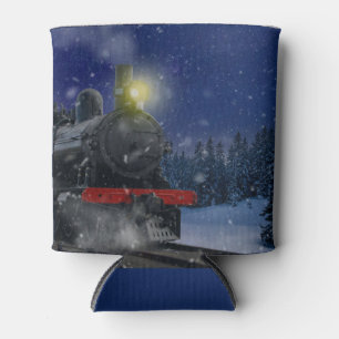 Enfriador De Latas Tren de Navidad en la nieve