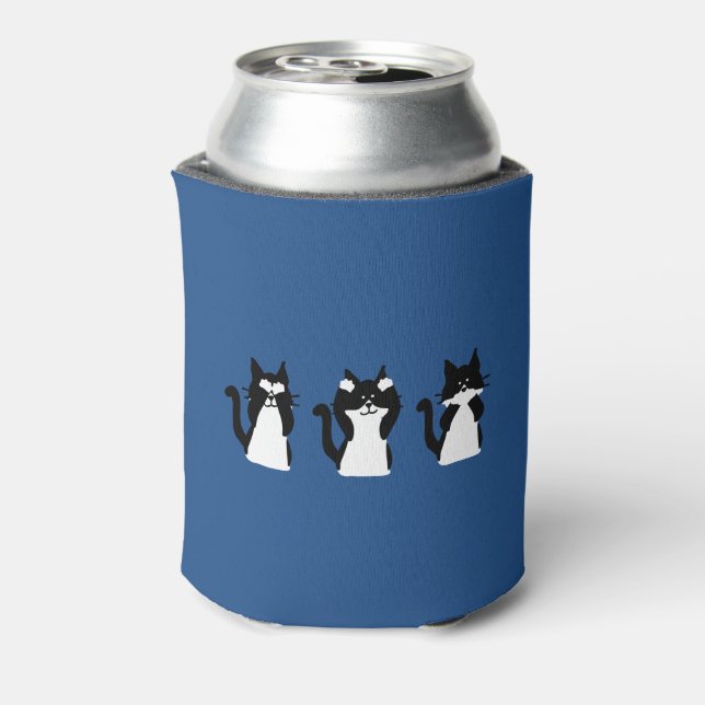 Enfriador De Latas Tres gatitos sabios (Reverso de la lata)