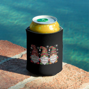 Enfriador De Latas Tres Gnomos Buffalo Cuadros Rojos Navidad
