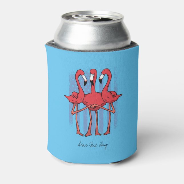 Enfriador De Latas Tres Mares Flamingos El Día (Reverso de la lata)