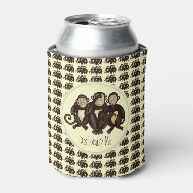 Enfriador De Latas Tres monos sabios (Lata Anverso)