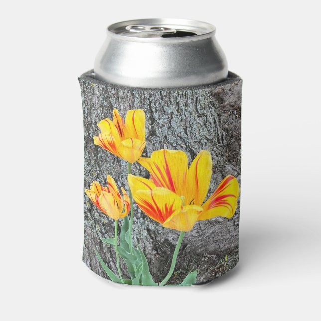 Enfriador De Latas Tres Tulipanes Amarillos Secuencia / (Reverso de la lata)