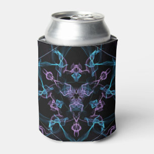 Enfriador De Latas Triángulo azul y púrpura Mandala